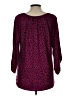 Notations Polka Dots Purple 3/4 Sleeve Blouse Size L - photo 2