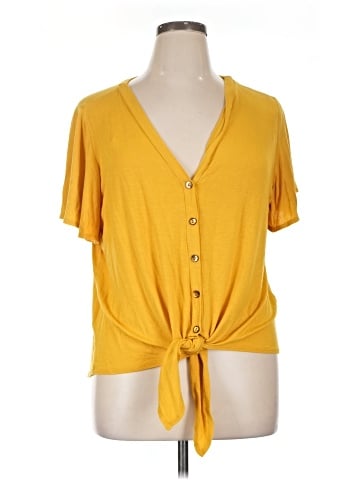 Green Envelope Short Sleeve Top (view 1)