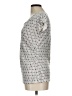NY&C 100% Polyester Houndstooth Silver Short Sleeve T-Shirt Size L - photo 5