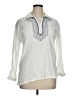 Amma 100% Cotton Ivory Long Sleeve Blouse Size XL - photo 1