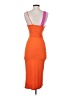 Shein Color Block Orange Cocktail Dress Size XS - photo 2