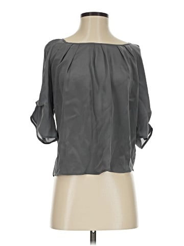 Lost April 3/4 Sleeve Silk Top (view 1)