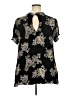 Torrid Floral Black Short Sleeve Blouse Size 2X Plus (2) - photo 2