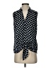 Ann Taylor 100% Polyester Polka Dots Black Sleeveless Blouse Size S - photo 1