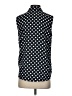 Ann Taylor 100% Polyester Polka Dots Black Sleeveless Blouse Size S - photo 2