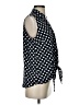 Ann Taylor 100% Polyester Polka Dots Black Sleeveless Blouse Size S - photo 4
