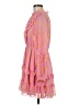Scoop Polka Dots Pink Cocktail Dress Size M - photo 5