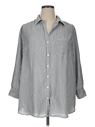 Velvet Heart 3/4 Sleeve Button-Down Shirt (view 1)
