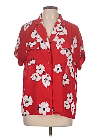 Just Fab Short Sleeve Blouse (view 1)