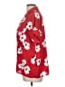 Just Fab 100% Polyester Floral Red Short Sleeve Blouse Size L - photo 5