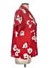 Just Fab 100% Polyester Floral Red Short Sleeve Blouse Size L - photo 4