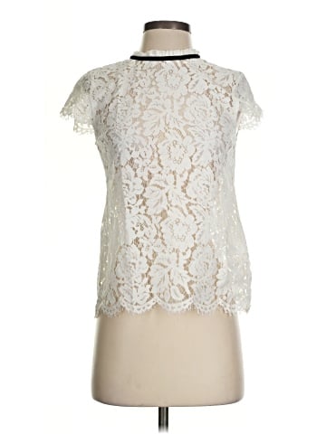 White House Black Market Short Sleeve Blouse (view 1)