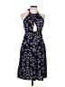 Splendid 100% Rayon Graphic Blue Cocktail Dress Size M - photo 1