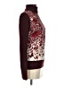 Tory Burch 100% Wool Floral Burgundy Wool Pullover Sweater Size XS - photo 4