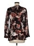 Doncaster Collection 100% Polyester Floral Multi Color Black Long Sleeve Blouse Size 8 - photo 2