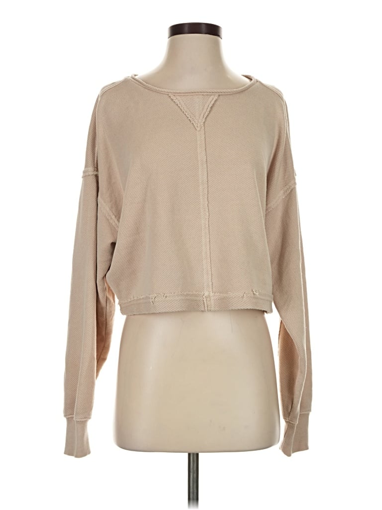 Pre-owned Aerie Pullover Sweater In Tan