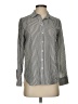 Everlane 100% Silk Stripes Gray Long Sleeve Silk Top Size 0 - photo 1