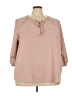 Como Blu 100% Polyester Pink 3/4 Sleeve Blouse Size 3X - photo 1
