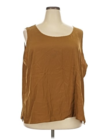 Citron Sleeveless Silk Top (view 1)