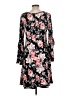 Bailey Blue Floral Black Casual Dress Size L - photo 2