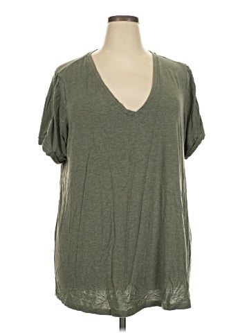 Rose + Olive Short Sleeve Top (view 1)