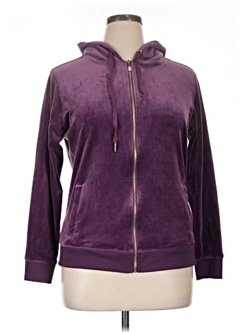 White Mark Zip Up Hoodie (view 1)