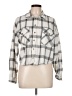 Love Notes Plaid Gray Long Sleeve Blouse Size L - photo 1