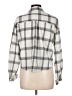 Love Notes Plaid Gray Long Sleeve Blouse Size L - photo 2