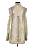 Parker 100% Silk Metallic Ivory Sleeveless Silk Top Size S - photo 2