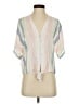 Rails 100% Rayon Stripes Ivory Short Sleeve Blouse Size S - photo 1