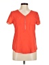 E&M Collection 100% Polyester Orange Short Sleeve Top Size M - photo 1