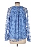 Johnny Was 100% Nylon Blue Long Sleeve Blouse Size L - photo 2