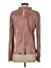 Socialite Metallic Brown Long Sleeve Blouse Size S - photo 2