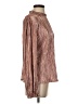 Socialite Metallic Brown Long Sleeve Blouse Size S - photo 4