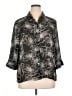 Kathy Che Floral Gray 3/4 Sleeve Blouse Size XL - photo 1
