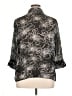 Kathy Che Floral Gray 3/4 Sleeve Blouse Size XL - photo 2