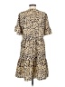 Unbranded 100% Polyester Animal Print Tan Casual Dress Size S - photo 2