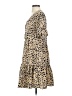 Unbranded 100% Polyester Animal Print Tan Casual Dress Size S - photo 5