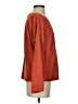 W by Worth 100% Leather Brown Long Sleeve Blouse Size P (petite) - photo 4