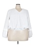 Lane Bryant 100% Polyester White 3/4 Sleeve Blouse Size 24 - photo 1