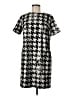 Ann Taylor 100% Polyester Houndstooth Silver Casual Dress Size 6 Petite - photo 1