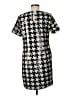 Ann Taylor 100% Polyester Houndstooth Silver Casual Dress Size 6 Petite - photo 2