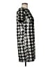 Ann Taylor 100% Polyester Houndstooth Silver Casual Dress Size 6 Petite - photo 4