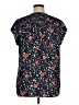 Daniel Rainn 100% Polyester Floral Black Short Sleeve Blouse Size XL - photo 2