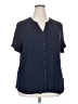 Amazon Essentials Blue Short Sleeve Blouse Size XXL - photo 1
