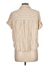 Universal Thread Stripes Tan Short Sleeve Blouse Size L - photo 2