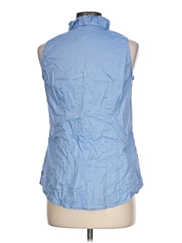 White House Black Market Sleeveless Button-Down Shirt (view 2)