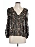 Sandro Black Long Sleeve Silk Top Size Lg (3) - photo 1