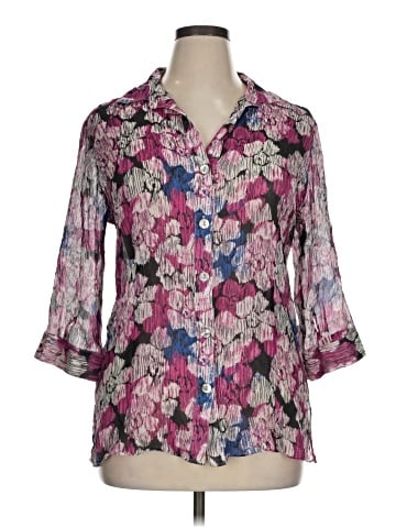 Chico's 3/4 Sleeve Silk Top (view 1)
