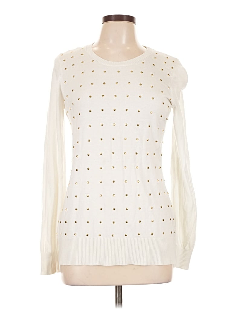 Pre-owned Michael Michael Kors Long Sleeve T-shirt In Ivory